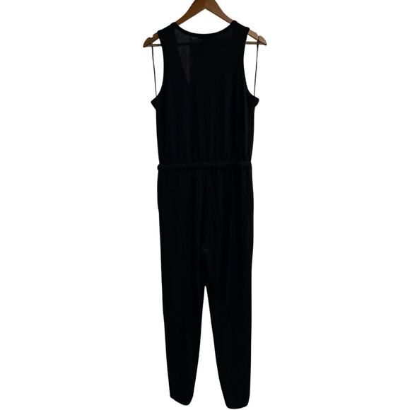 Rails Becky Jumpsuit Black Sleeveless Medium Casual Comfy Tie Waist - Picture 6 of 10
